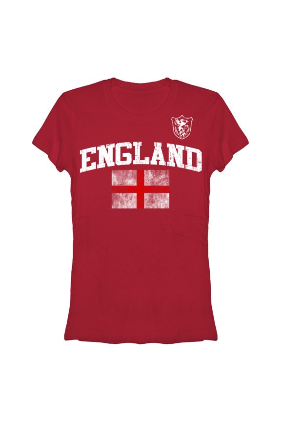 Juniors Lost Gods Distressed England Team Logo T Shirt