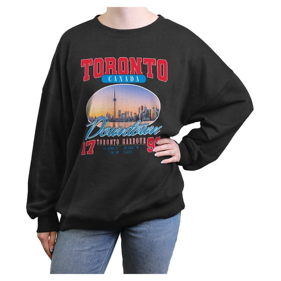 Juniors Lost Gods Downtown Toronto Harbour Photo Sweatshirt
