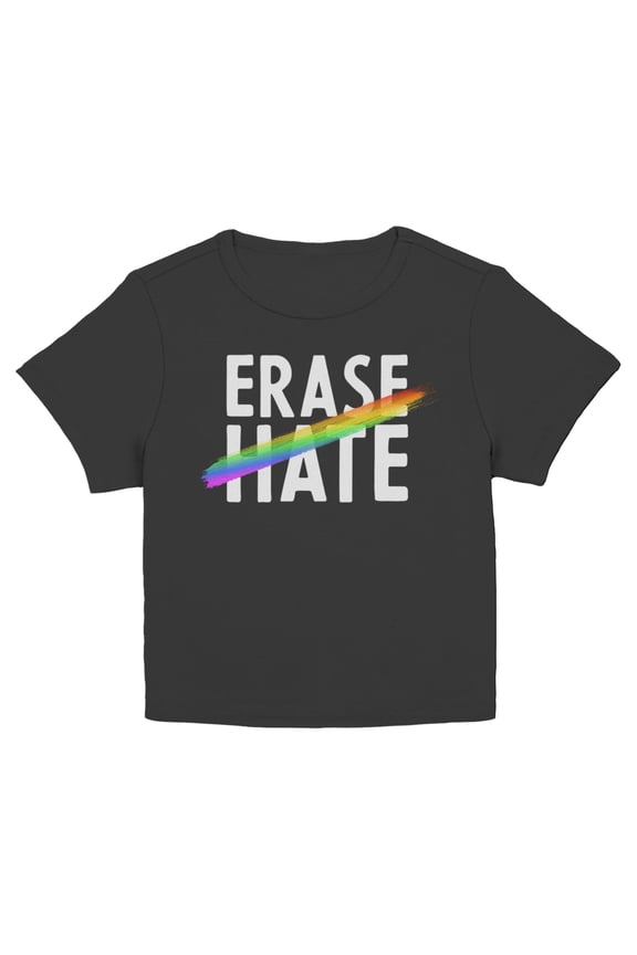 Juniors Lost Gods Erase Hate Quote T Shirt