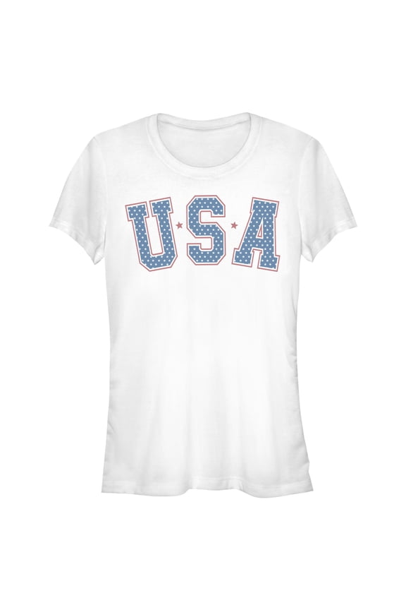 Juniors Lost Gods USA Bold Stars Pattern T Shirt
