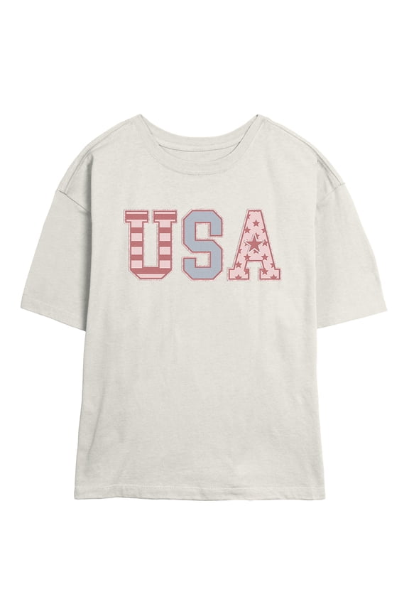 Juniors Lost Gods USA Star Fill Classic T Shirt