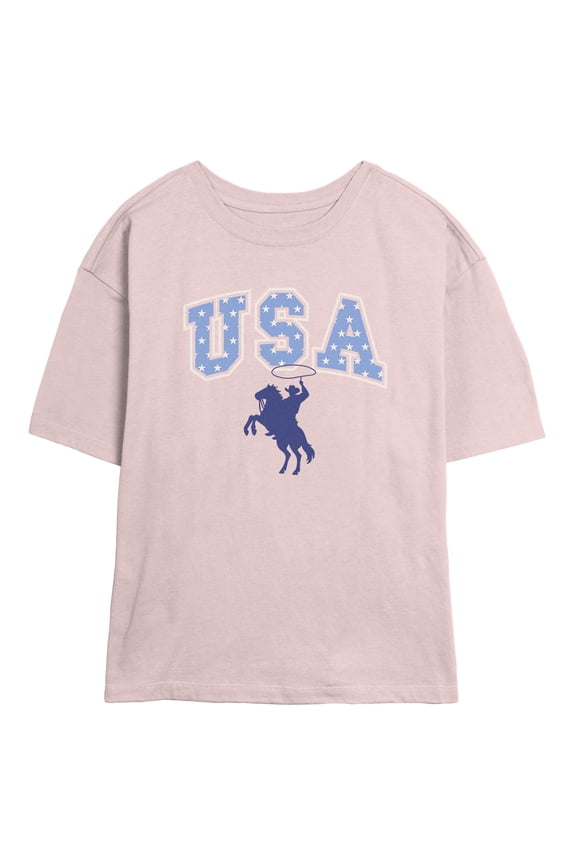 Juniors Lost Gods USA Star Rodeo T Shirt
