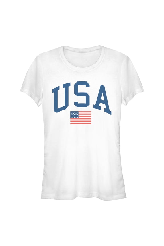 Juniors Lost Gods Varsity USA American Flag T Shirt