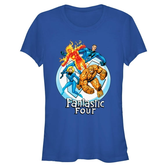 Juniors Marvel: Fantastic Four Action Heroes T Shirt