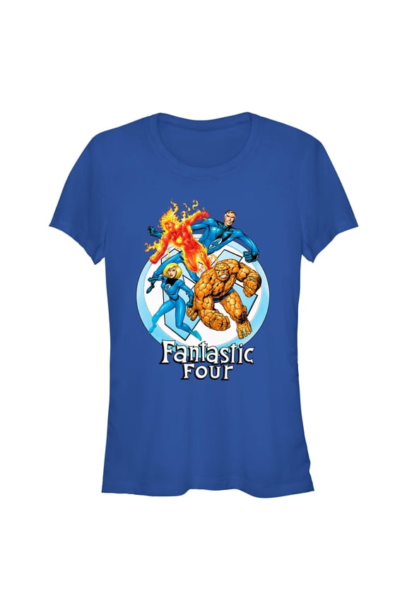 Juniors Marvel: Fantastic Four Action Heroes T Shirt