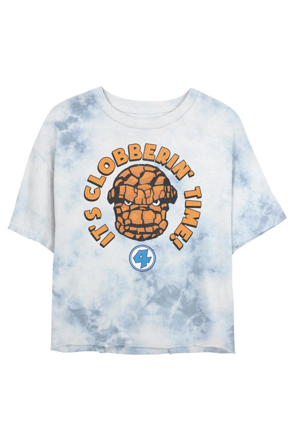 Juniors Marvel: Fantastic Four It's Clobberin' Time Quote T Shirt