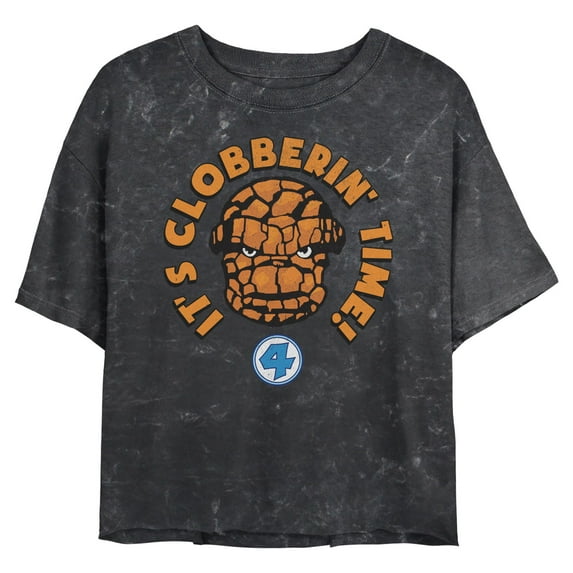 Juniors Marvel: Fantastic Four It's Clobberin' Time Quote T Shirt