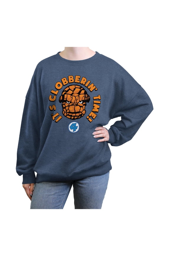 Juniors Marvel: Fantastic Four It's Clobberin' Time Sweatshirt
