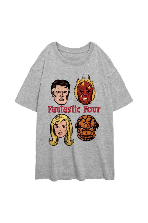 Juniors Marvel: Fantastic Four Retro Portraits T Shirt