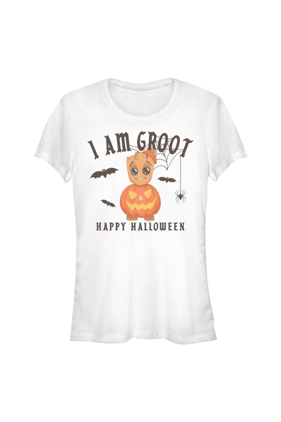 Juniors Marvel I Am Groot Happy Halloween T Shirt