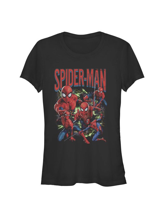 Juniors Marvel: Spider-Man Spidey Comic Poses Collage T Shirt