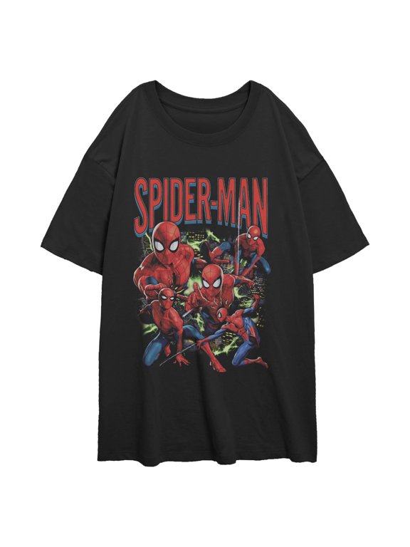 Juniors Marvel: Spider-Man Spidey Comic Poses Collage T Shirt
