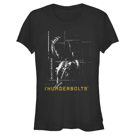 Juniors Marvel: Thunderbolts Bucky Barnes Silhouette T Shirt