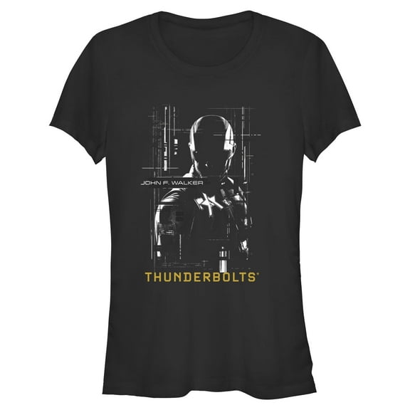 Juniors Marvel: Thunderbolts John Walker Silhouette T Shirt