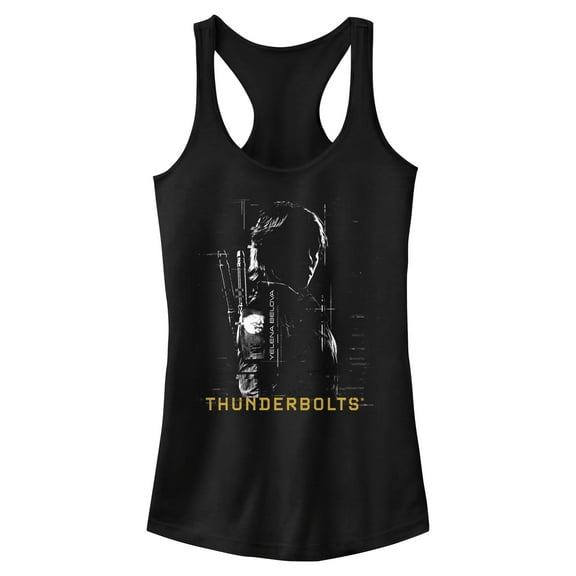 Juniors Marvel: Thunderbolts Yelena Silhouette Racerback Tank