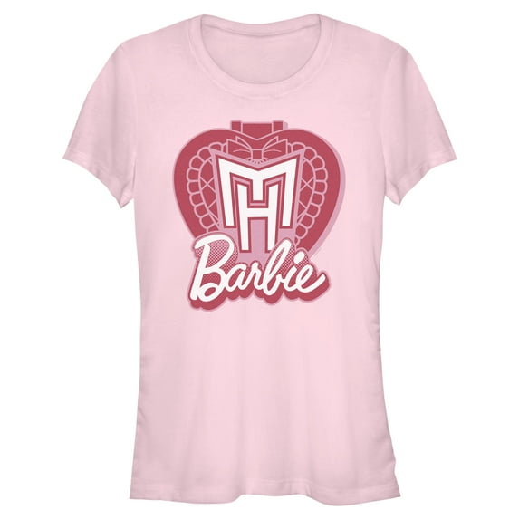 Juniors Mattel Barbie and Monster High Heart Symbol T Shirt