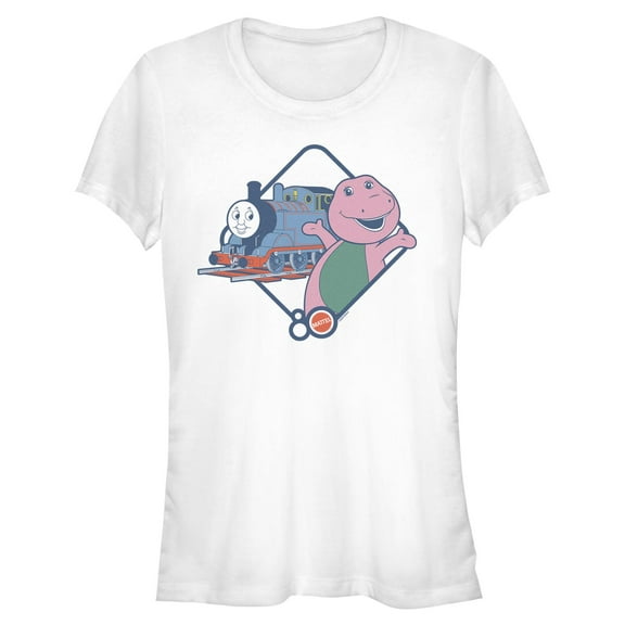 Juniors Mattel Barney and Thomas Classic Friends T Shirt