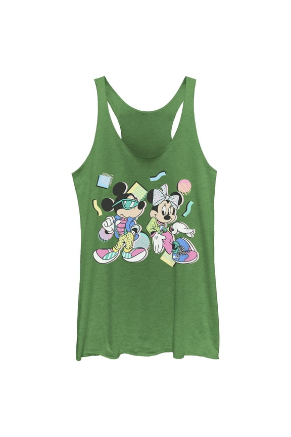 Womens Mickey & Friends 80s Minnie and Mickey Mouse Racerback Tank