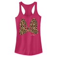 thumbnail image 1 of Juniors Mickey & Friends Cheetah Print Minnie Mouse Bow Racerback Tank, 1 of 5
