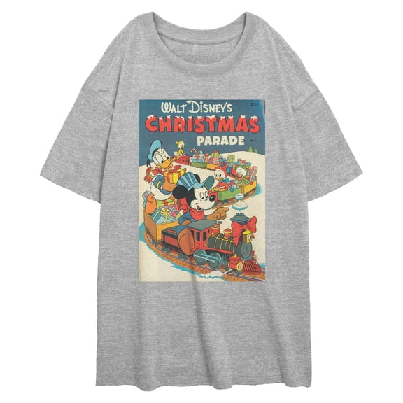 Juniors Mickey & Friends Christmas Parade Retro Poster T Shirt