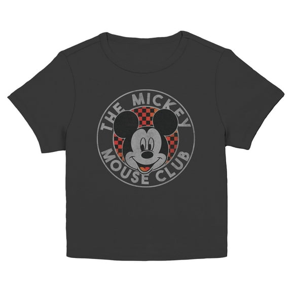 Juniors Mickey & Friends Distressed Club Logo T Shirt