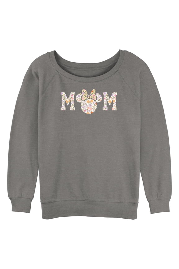 Juniors Minnie Mouse Floral Mom Sweatshirt