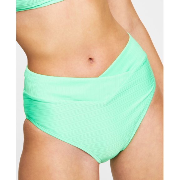 Juniors' Mint Spark Variegated Ribbed Bikini Bottoms Mint S