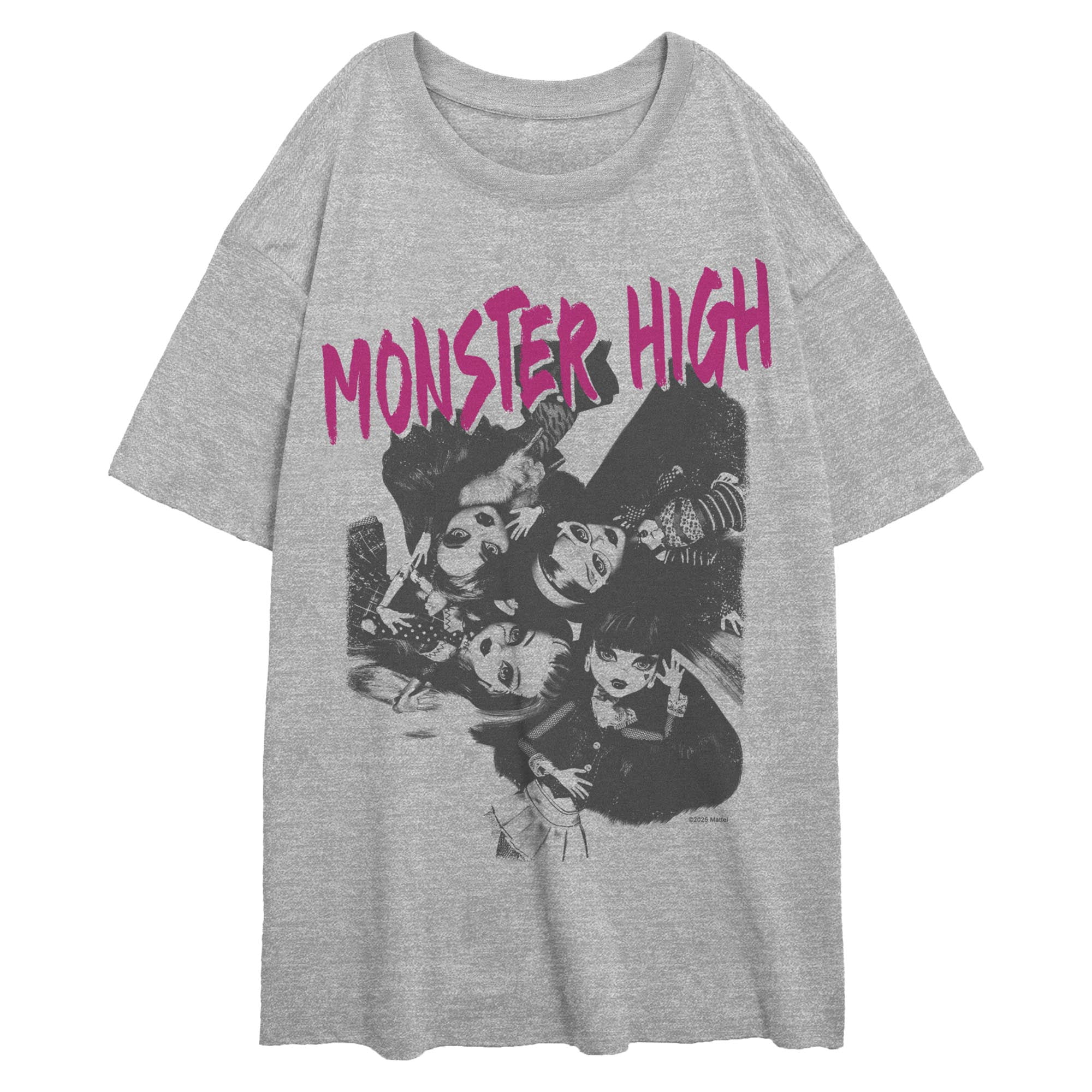 Juniors Monster High Doll Group Shot T Shirt