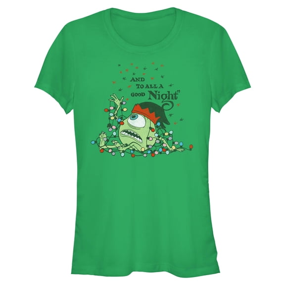 Juniors Monsters Inc And To All Good Night Wazowski T Shirt