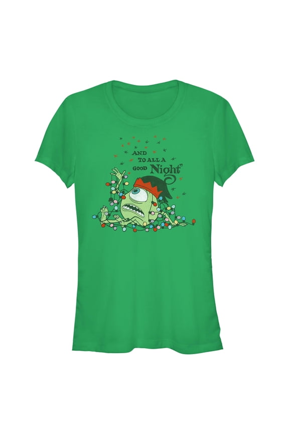 Juniors Monsters Inc And To All Good Night Wazowski T Shirt