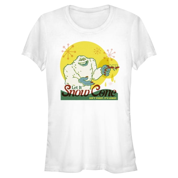 Juniors Monsters Inc Let It Snow Cone It's Lemon T Shirt
