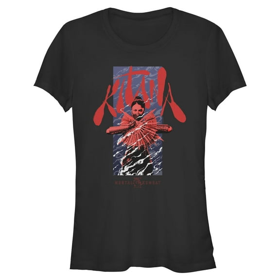 Juniors Mortal Kombat II Kitana Red Steel Fan Pose T Shirt