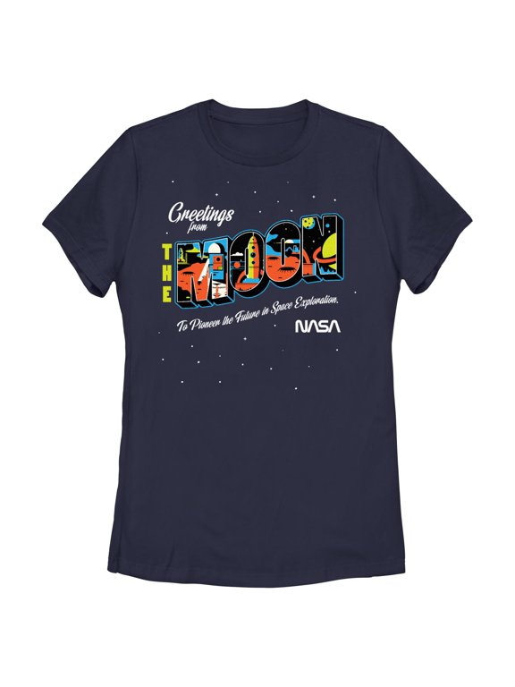 Juniors NASA Greetings from the Moon T Shirt