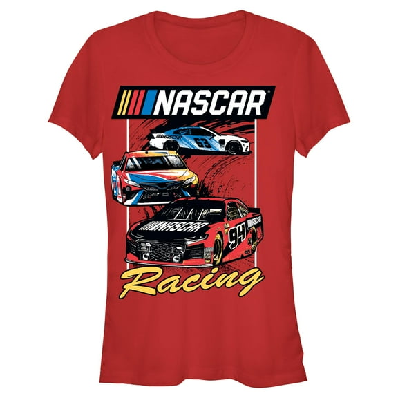Juniors NASCAR Racing Cars Retro Sketch T Shirt
