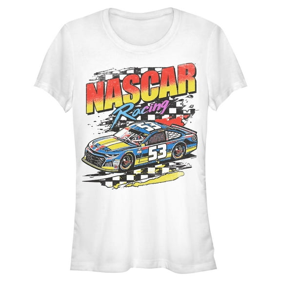 Juniors NASCAR Retro Racing Car Number 53 T Shirt