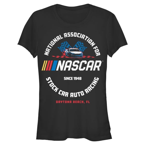 Juniors NASCAR Since 1948 Daytona Beach Logo T Shirt