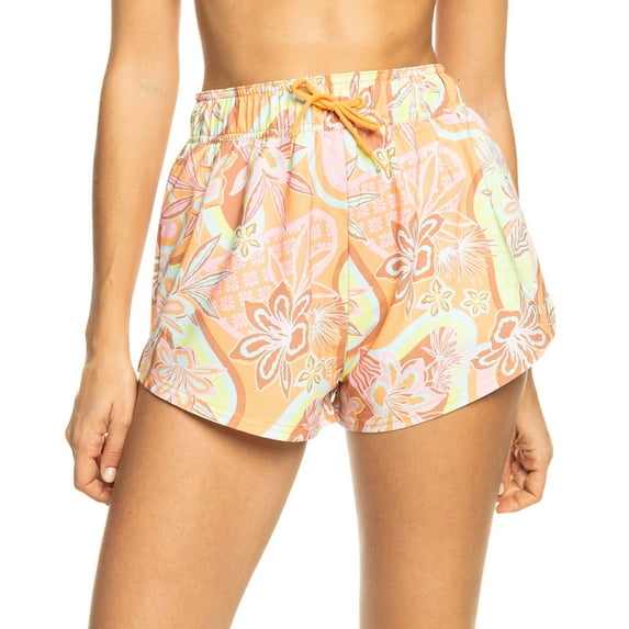 Juniors' New Fashion Tie-Waist Boardshorts Mock Orange S