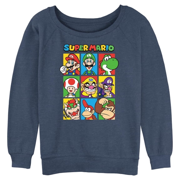 Juniors Nintendo Classic Sidekicks and Villains Portraits Sweatshirt
