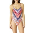 thumbnail image 1 of Juniors' Open Lace-Up Back One-Piece Swimsuit, 1 of 4