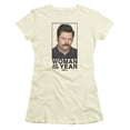 thumbnail image 1 of Juniors: Parks & Recreation-Woman Of The Year Womens T-Shirts - Off-White, 1 of 2