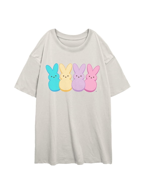 Juniors Peeps Four Colorful Bunnies T Shirt