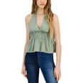 thumbnail image 1 of Juniors' Peplum Halter Top Desert Sage S, 1 of 1