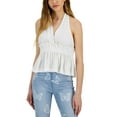 thumbnail image 1 of Juniors' Peplum Halter Top Ivory M, 1 of 1