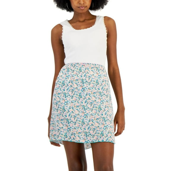 Love, Fire Juniors' Picot-Trim Skirt B4HP (Blue,Juniors,XS)