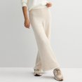 thumbnail image 1 of Juniors' Pink Republic Wide Leg Lounge Pants Color: Stone White Stripe Size: X SMALL, 1 of 4