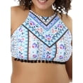 thumbnail image 1 of Juniors' Plus-Size Boho Fleur Bikini Top, 1 of 6