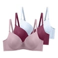 thumbnail image 1 of Juniors Plus Size Underwired Bras,Lightly Lined Push Up Supportive Minimizer Bras 3 Pack, 1 of 2