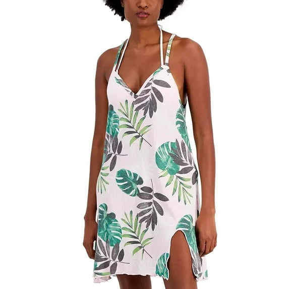 Juniors' Printed Cover-Up Dress Fairy Tale/Lush Meadow M