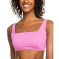 thumbnail image 1 of Juniors' Ribbed Halter-Style Bra Bikini Top Cyclamen XXL, 1 of 1