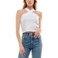 thumbnail image 1 of Juniors' Ribbed Halter Tank Top White XL, 1 of 1